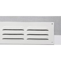 Grille aération aluminium blanc à visser 5x15cm